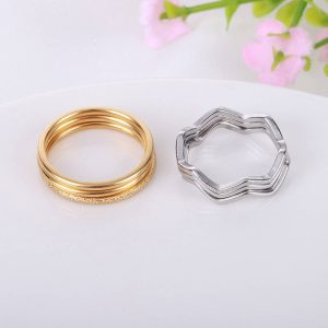 18K 3Pcs Set Rings