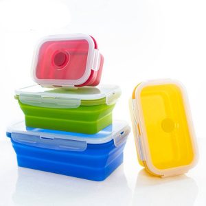 4PCS Silicone Collapsible Lunch Box Sets