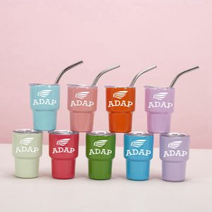 2oz Mini Tumbler Shot Glass with Straw