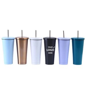 16OZ Stainless Steel Straw Insulation Cup