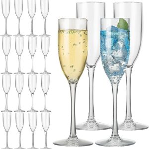 5oz Plastic Clear Champagne Flutes Cocktail Glass