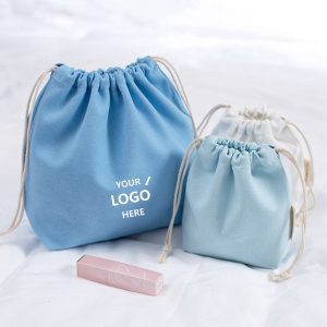 Large Natural Muslin Cotton Drawstring Pouch