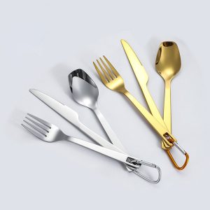Camping 3-Pieces Stainless Steel Cutlery Set