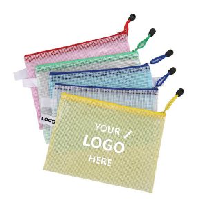 A4 Waterproof Mesh Zipper Pouch Document Bag