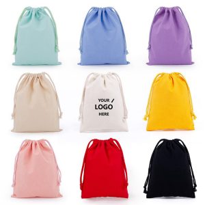 Reusable Cotton Drawstring Pouches
