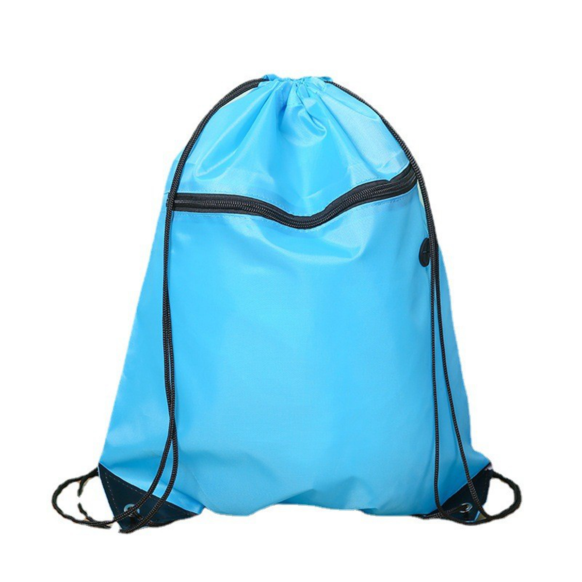 Drawstring Backpack with Zipper Pocket - Image 2