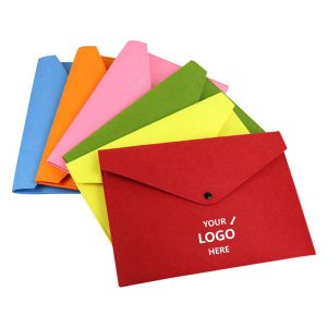 A4 Felt Document Folders with Snap Button