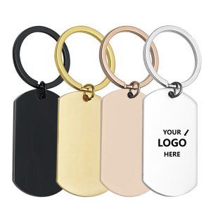 Engraved Blank Stainless-Steel Keychains
