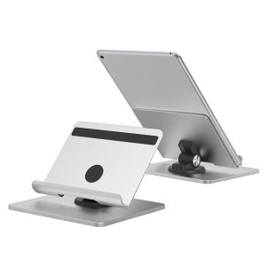 360 Rotation Foldable Square Base Aluminum Alloy Desktop Phone Stand Laptop Stand