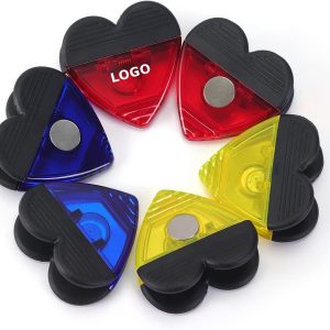 Plastic Heart Shaped Refrigerator Magnet Clips