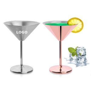 6oz Stainless Steel Martini Wine Glass