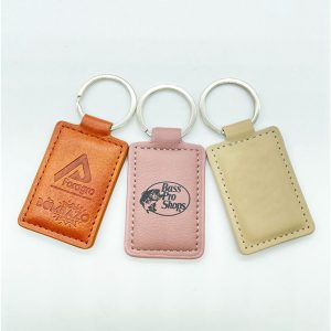 Custom Shapes PU Leather Keychains