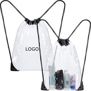Clear Waterproof PVC Drawstring Backpack