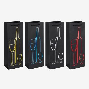 Printed Wine Gift Packing Paper Bags