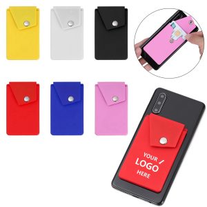 Silicone Snap Button Pocket Phone Wallet Holder