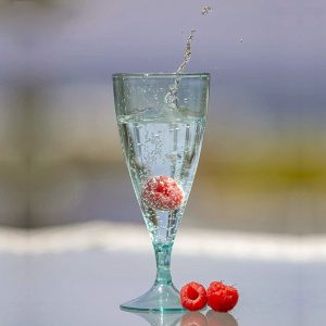 Bubbly Reusable Plastic Champagne Flutes Set