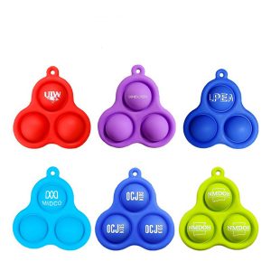 3 Bubble Triangle Push Pop Keychain