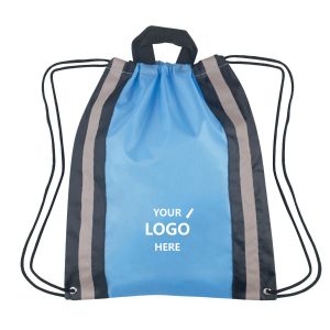 Drawstring Backpacks with Reflective Strips