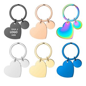 Custom Printed Heart-shaped Keychains