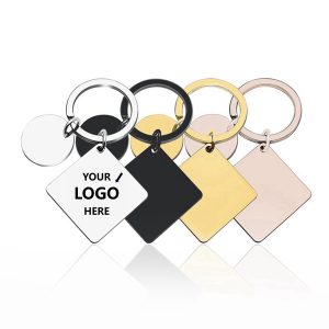 Custom Square Stainless Steel Keyring