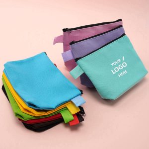 Canvas Zipper Pouch Assorted Colors