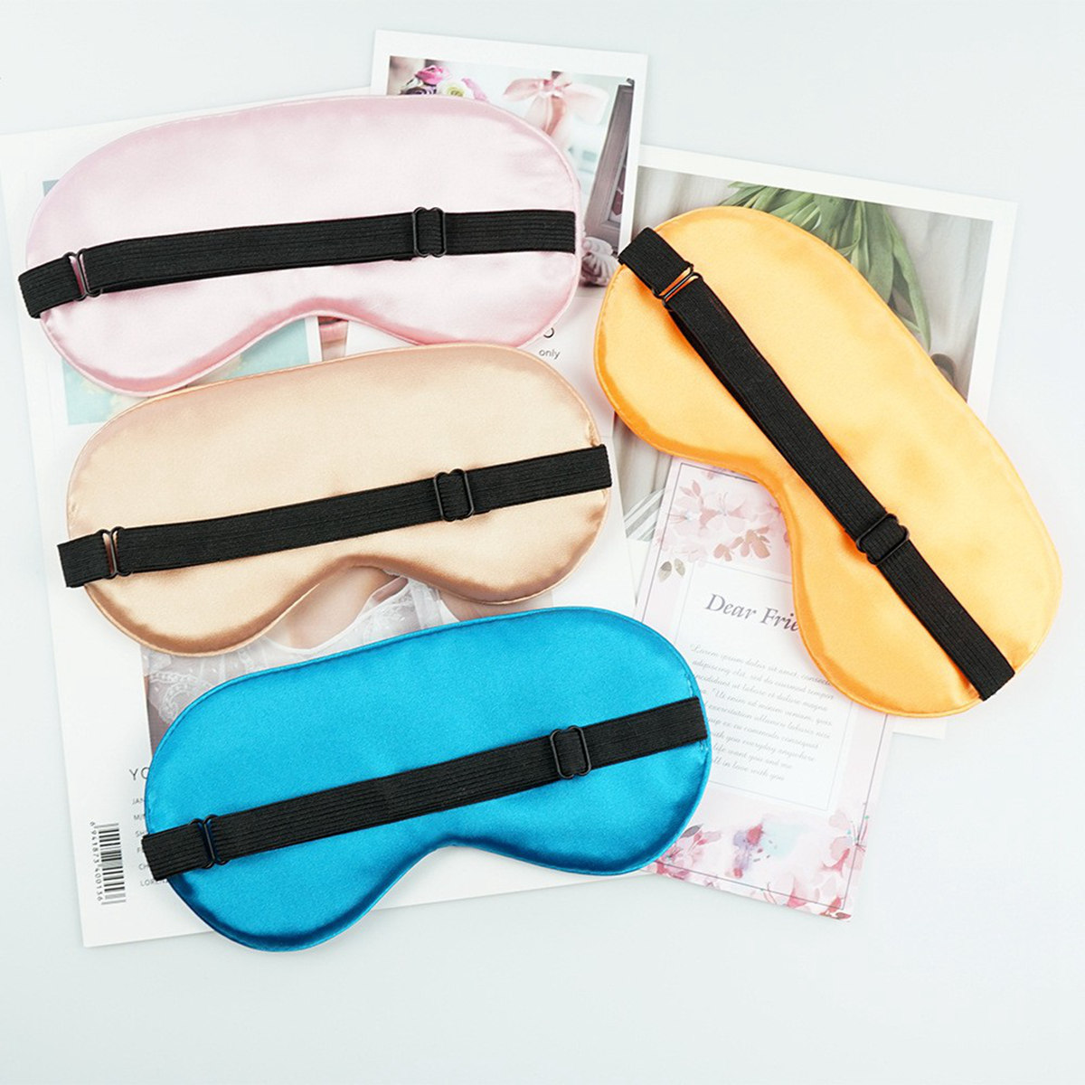 Imitated Silk Eye Mask with Elastic Strap - Image 2