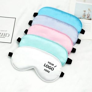 Imitated Silk Eye Mask with Elastic Strap