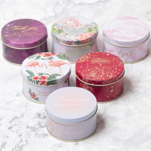 Round Metal Candle Candy Mints Tin Box