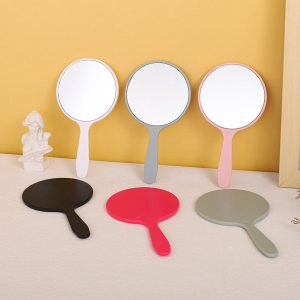 Handheld Round Makeup Mirror
