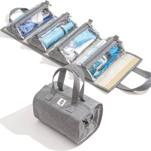 Hanging Roll-Up Makeup Bag