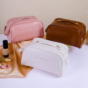 Travel PU Leather Cosmetic Bag