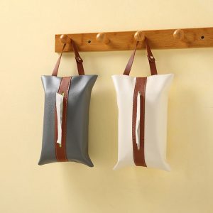 Tissues Box PU Leather Facial Paper Storage Case