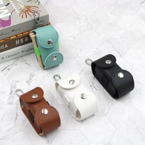 PU Leather Golf Ball Pouch Golf Waist Pack