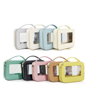 Clear Portable Zippered Toiletry Bag