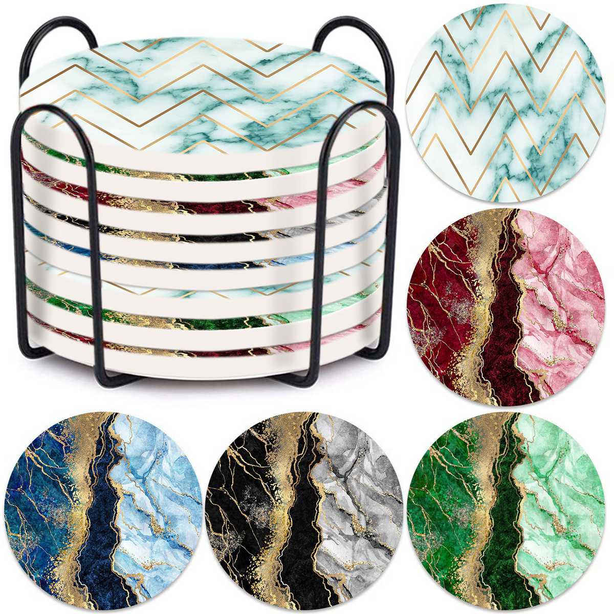 Car Ceramic Round Coaster