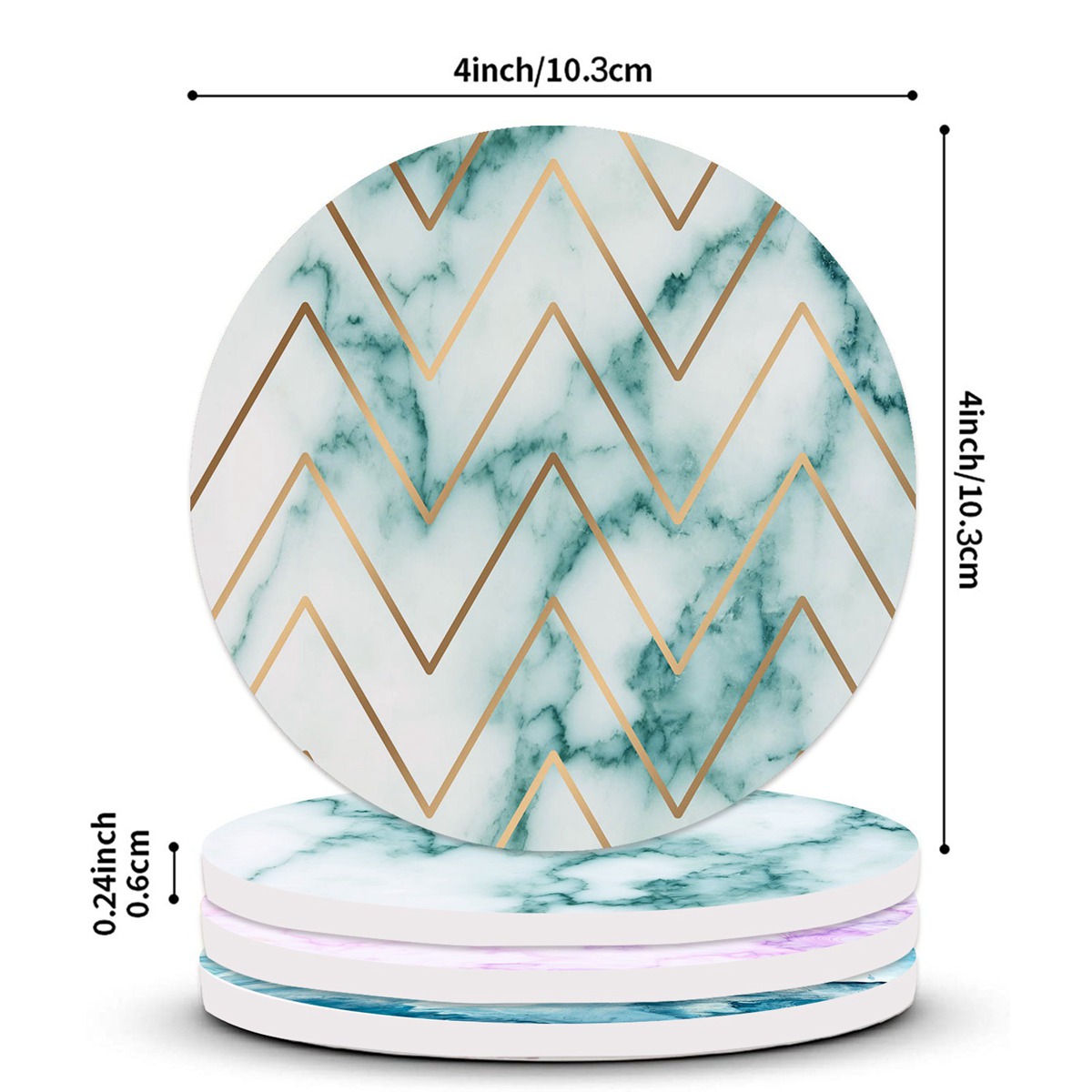Car Ceramic Round Coaster - Image 2
