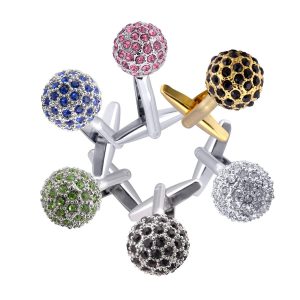 Crystal Stereoscopic Ball Cufflinks
