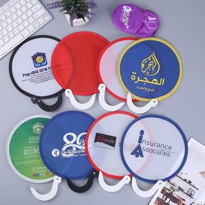 Pop Up Folding Nylon Disc Fan with Handle