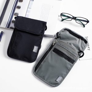 Travel Wallet Neck Pouch with Lanyard for Passport Cards