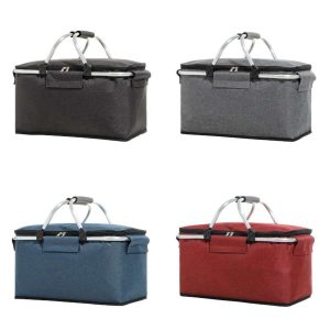 Insulated Folding Picnic Basket Grocery Bag