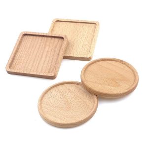 Round Wooden Coaster
