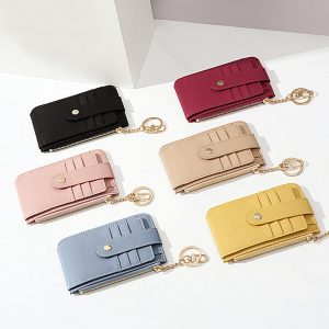 Portable Coins Purse Credit Card Holders with Keychains