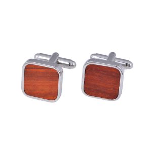 Square Wooden Cuff Links