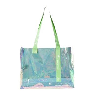 Clear Transparent Laser PVC Shopping Tote Bag