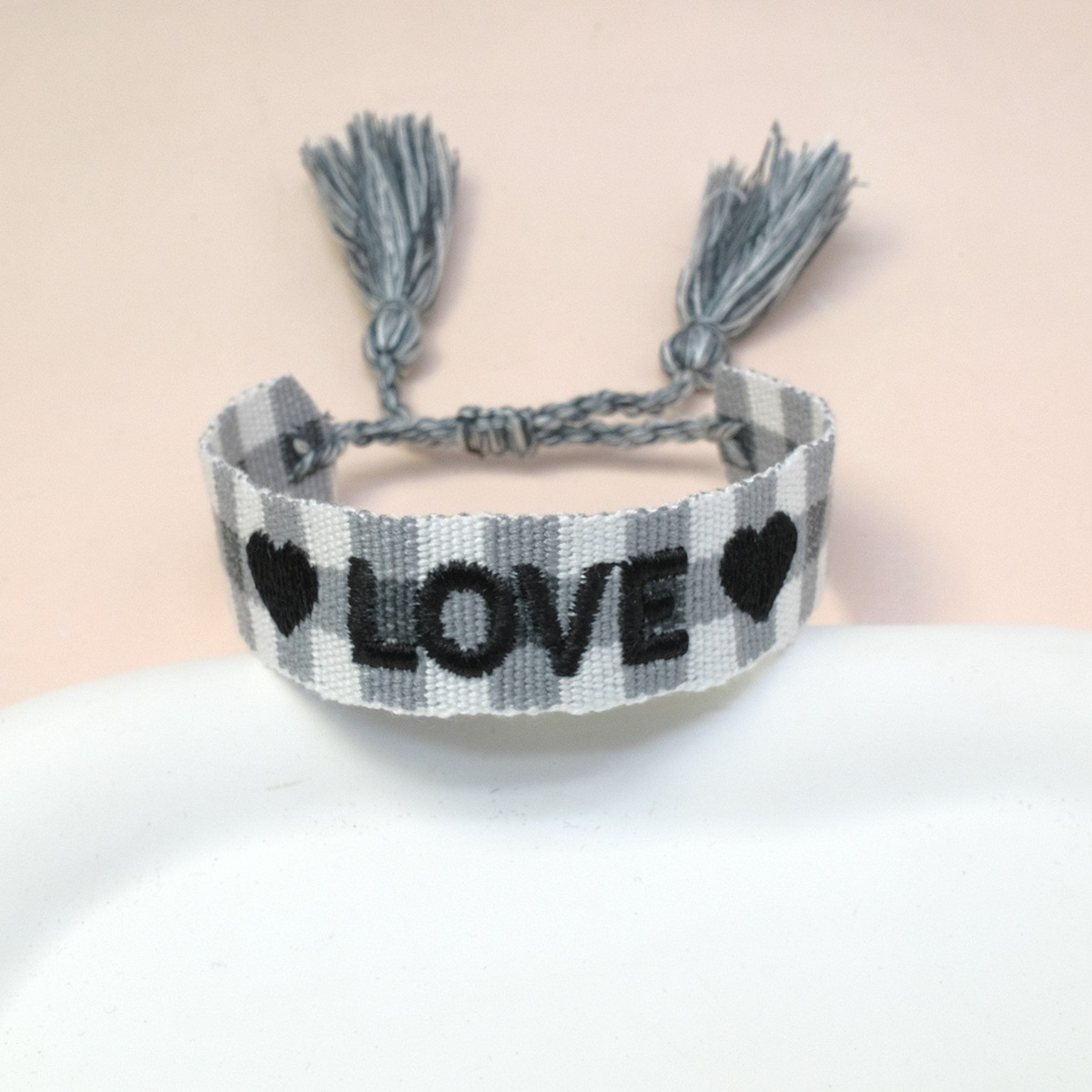 Custom Logo Woven Embroidery Bracelet - Image 2