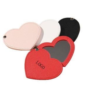 Rotatable Cosmetic Mirror With PU Leather