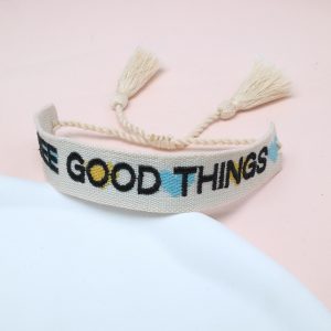 Woven Embroidery Letter Handmade Bracelet