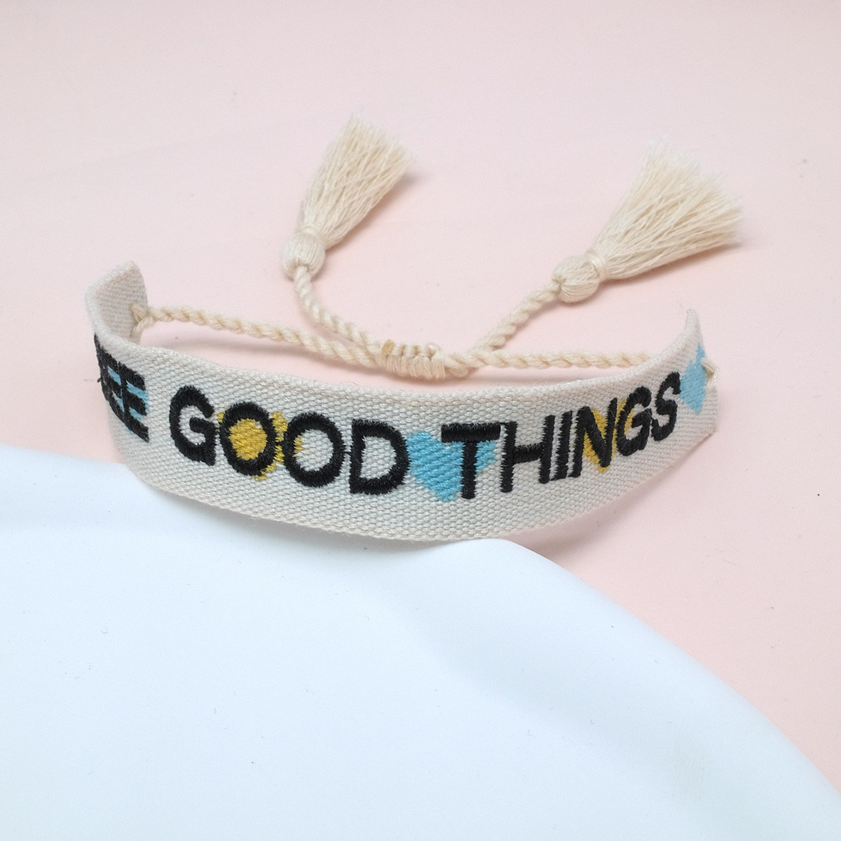 Woven Embroidery Letter Handmade Bracelet