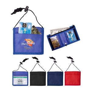 Nylon Bi-Fold Neck Wallet