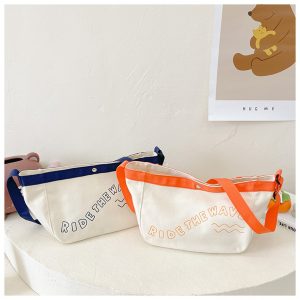 Cross-Body Canvas Small Messenger Tote